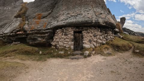 Stone mushroom houses in Pampachiri