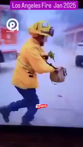 LAFD HAVE TO USE PURSES TO CARRY WATER BECAUSE THE NIGGER MAYOR CUT MILLIONS FROM BUDGET.mp4