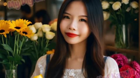 [4k AI Lookbook] Get some flowers for your girlfriend Yi yi? | 给你的女友儀儀买些花吗? ❤️