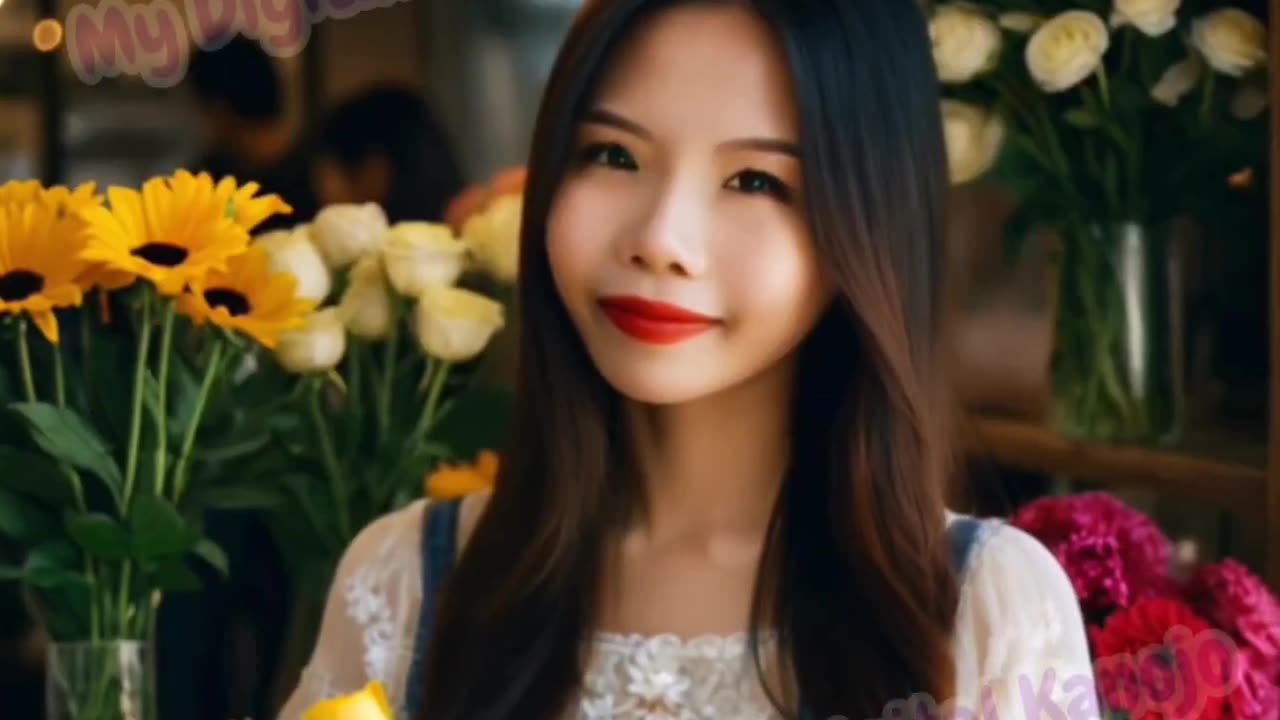 [4k AI Lookbook] Get some flowers for your girlfriend Yi yi? | 给你的女友儀儀买些花吗? ❤️