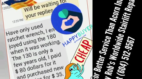 $150 buys an Acorn stairlift