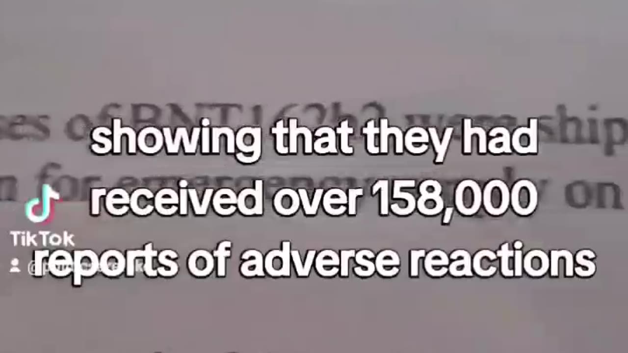 P£izer whistleblower releases internal documents showing they 158,000 adverse reaction