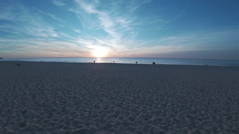 Walking to see the Sunset in Lagoa de Albufeira Beach, Portugal 22th Nov 2025