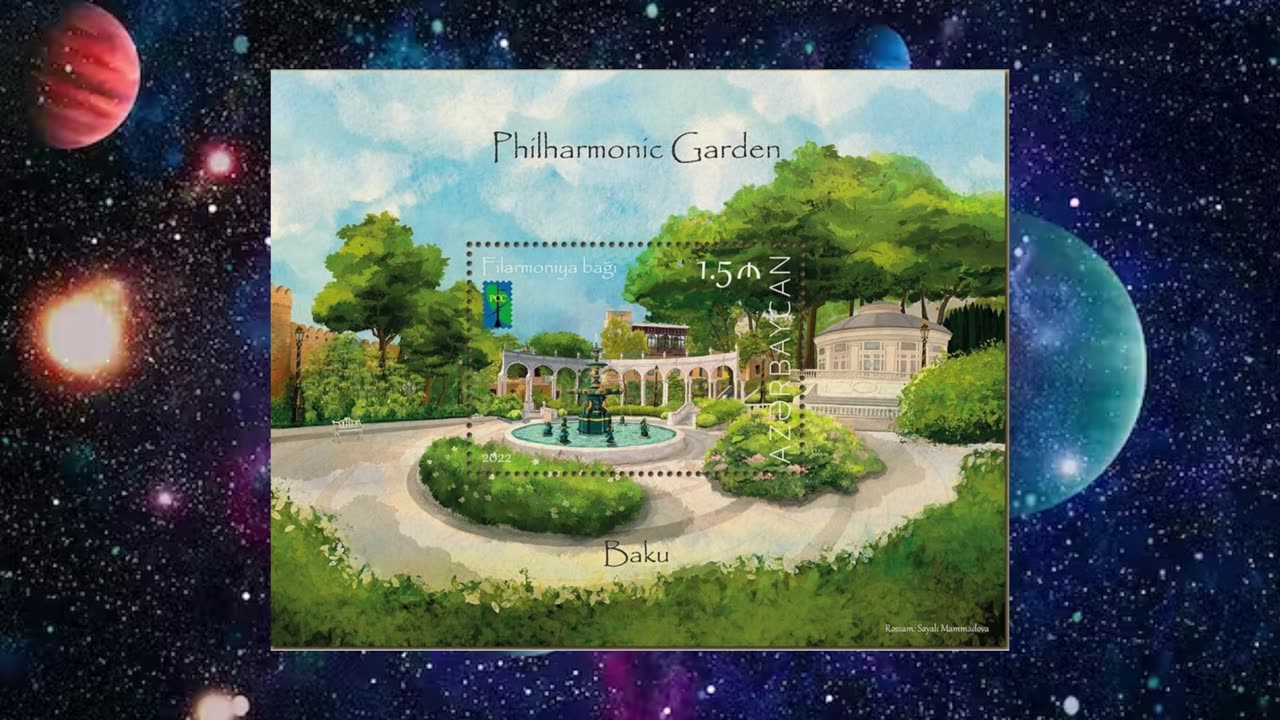 Astronomy and Space Stamps - Azerbaijan