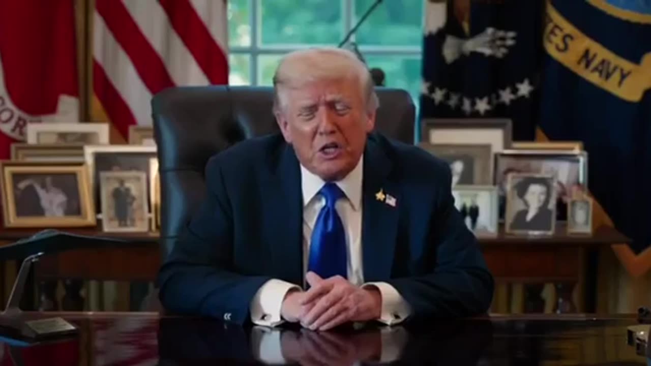 President Trump issues a response from the Oval Office