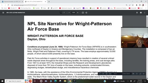 Ohio toxic military bases...