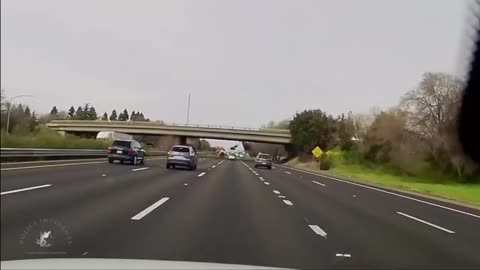 Shocking Dashcam Footage Shows Vehicle Flying Off Sacramento Overpass — Driver in Critical Condition