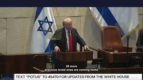 President Donald J. Trump delivers remarks to Israel's Knesset in Jerusalem