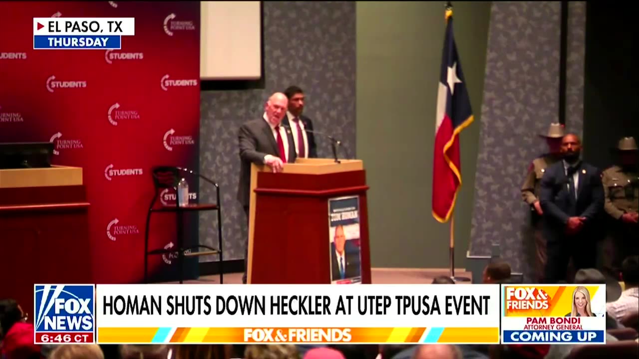 'Traitor!' Border czar Tom Homan heckled at Turning Point USA event