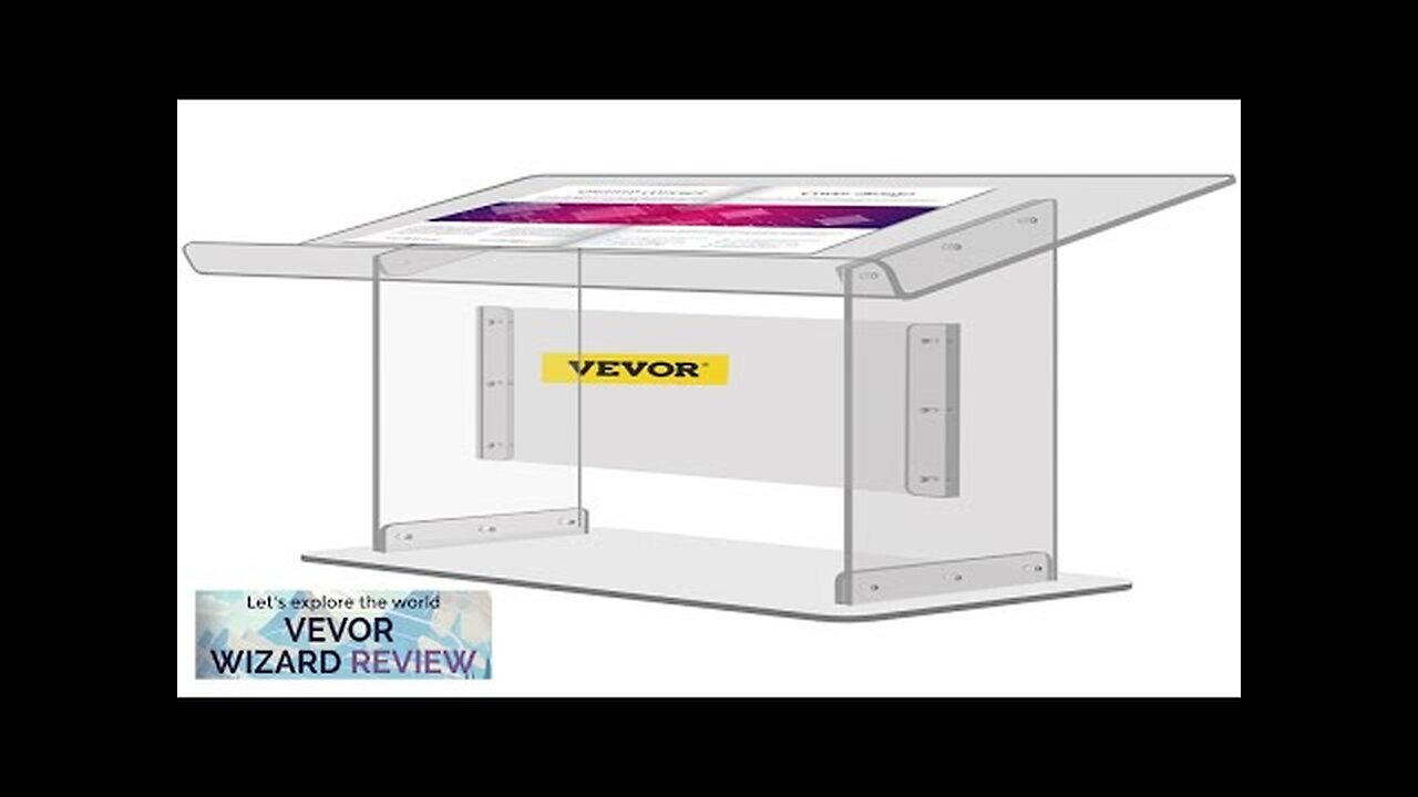 VEVOR Tabletop Acrylic Podium 19.5" Tall Plexiglass Podium 27"x13.7" Table Acrylic Pulpits Review