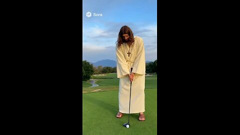 Jesus plays golf