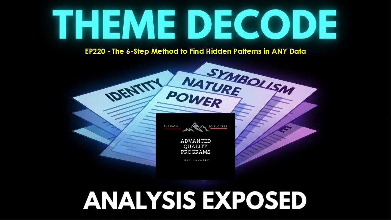 EP220—The 6-Step Method to Uncover Hidden Patterns in Any Data