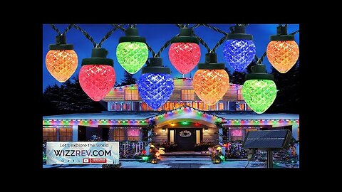 iBaycon Solar C9 Christmas Lights Outdoor 65Ft 100LED C9 Christmas Lights Strawberry Review