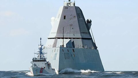 US Navy’s Futuristic $8 Billion Stealth Ship In Action During Patrol