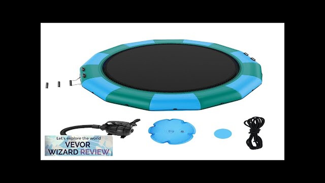 VEVOR Inflatable Water Bouncer 15ft Recreational Water Trampoline Portable Bounce Swim Review