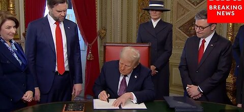 Donald Trump signs first orders at.....