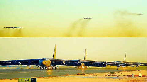 Three US Air Force B52H Stratofortresses are patrolling the Middle East skies!