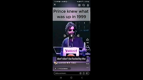 Prince prediction about the internet