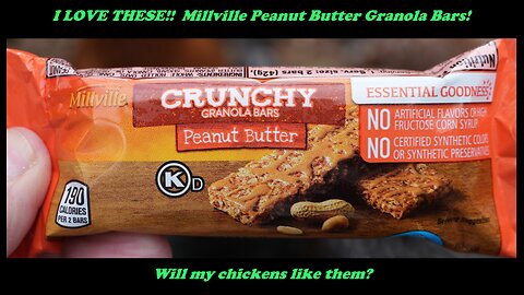 I love Aldi's Millville Peanut Butter Crunchy Granola Bars. Do chickens?