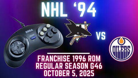 NHL '94 Franchise League (1996) - Sharks (Len) at Oilers (Stantonator) {Genesis} Game 46 (OT!)