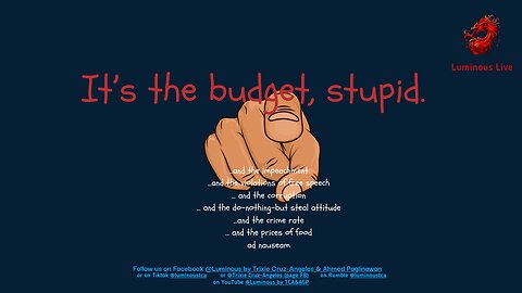 It's the budget, stupid
