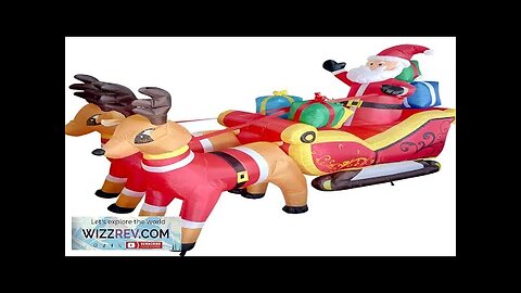 Christmas Outdoor Decorations Inflatable Lighted Santa Claus on the Sleigh with 2 Review