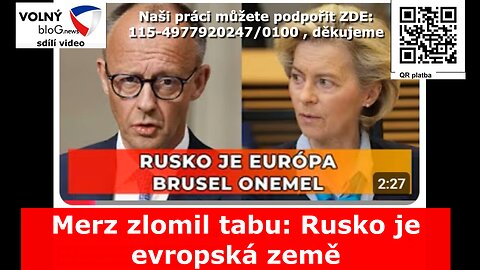 18.1. Merz zlomil tabu: Rusko je evropská země