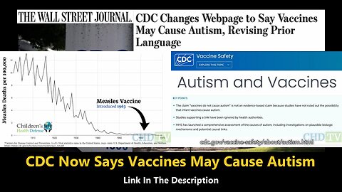 CDC Now Says Vaccines May Cause Autism (Nov 2025)