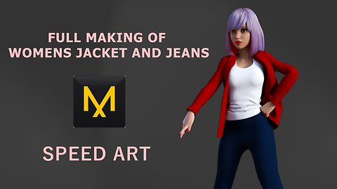 Speed Art | Full making of Women Jacket jeans | Clo3D / Marvelous Designer