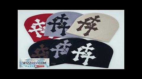 Y2K Crucifix Jacquard Knitted Hat European And American Popularity Hip Hop Hat Review