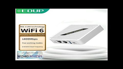 EDUP Mini Wifi 6 Router AX1800 2.4/5GHz Dual Band Router Gigabit Portable Review