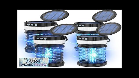 Solar Bug Zapper OutdoorCordless Rechargeable Mosquito Zapper 4200V High Review