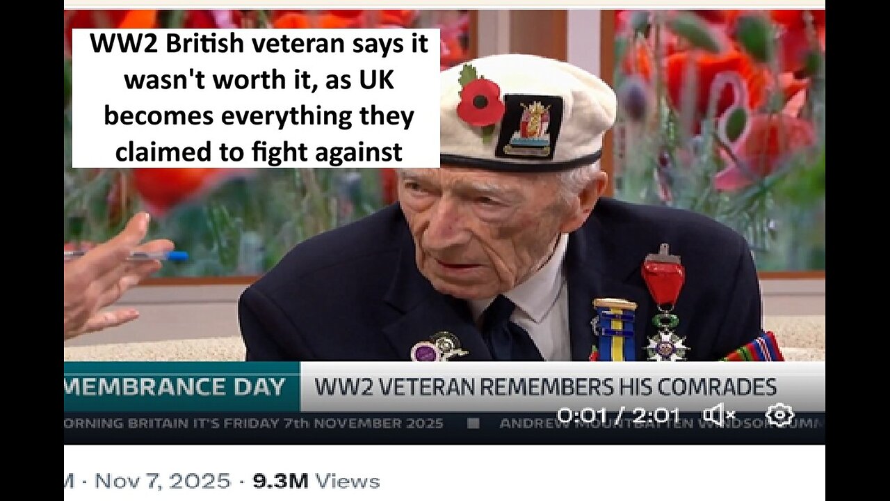 100 year old British WW2 veteran says it wasn’t worth it, UK gov is evil