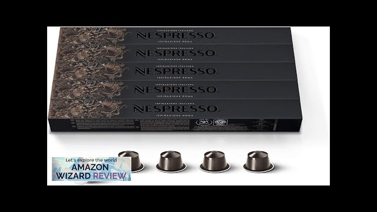 Nespresso Capsules OriginalLine, Roma Intenso, Medium Roast Coffee, 50 Count Coffee Pods, Review