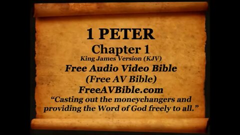 1 Peter KJV read along audio bible with piano worship music in the background