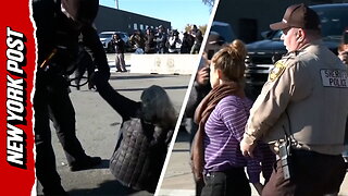 Group of mothers zip-tied and detained by police while protesting ICE arrest at Chicago daycare