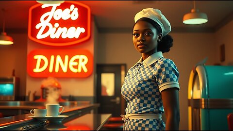 "Hailuo AI" | First Day Of Work At The Diner - AI Journey Through 1950s