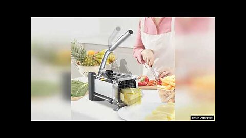 French Fry Cutter Stainless Steel Potato Vegetable Slicer Chopper w/ Blade Review