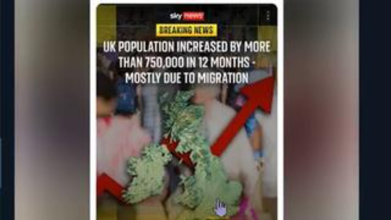 Sky news break the True Migration numbers - (Net) 750,000 migrants came in last year - UK