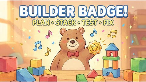 Bearington’s Builder Badge 🏗️ | PLAN STACK TEST FIX | Kids Song (PopSoar)