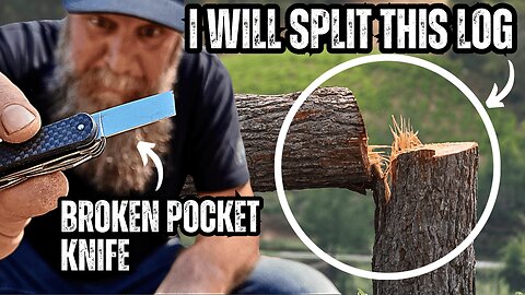 Splitting Wood with a Tiny Pocket Knife – Dumb Idea or Genius?