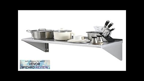 VEVOR 14" x 36" Stainless Steel Shelf Wall Mounted Floating Shelving Review