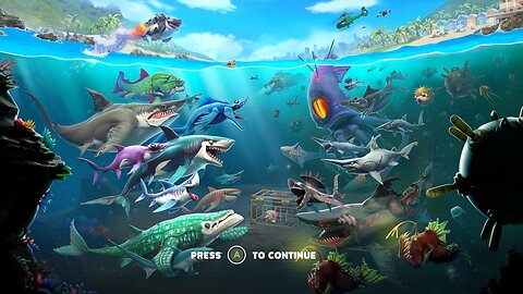Hungry Shark World | Title Screen