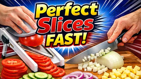 Manual Slicer & Adjustable Mandoline 🔪 | Fast Vegetable & Fruit Cutting Kitchen Gadget