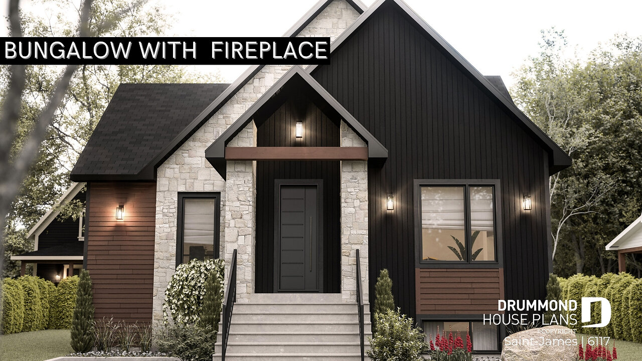 3D Tour | “Saint-James” Plan – Transitional Bungalow with 1 to 4 Bedrooms | Drummond House Plans