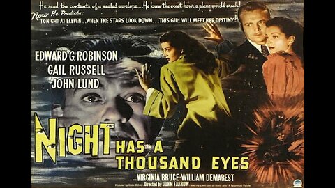 NIGHT HAS A THOUSAND EYES 1948 Fake Mentalist Suddenly Gains the Power of ESP FULL MOVIE in HD