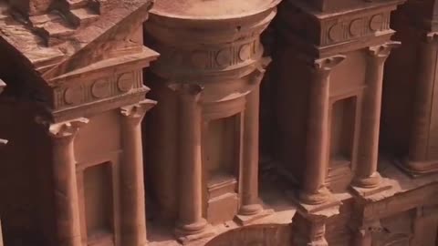 The famous rock-cut temple-mausoleum of El Khazneh, part of Petra, the ancient city