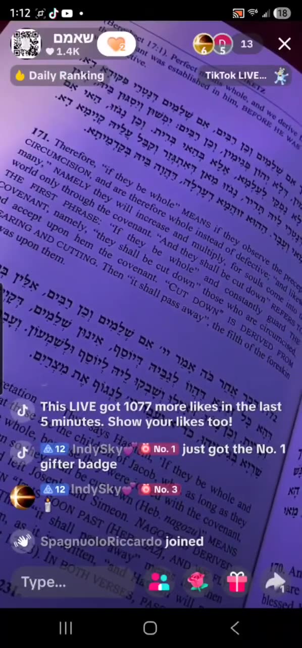 Midnight Zohar. ALEPH LIVE TikTok 🐉 And took from them Simeon. (MIKETZ 11) 12/1/25