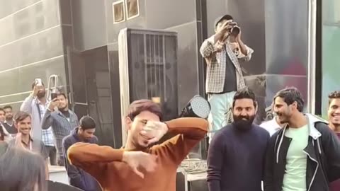 Army rat dancing in Publiv