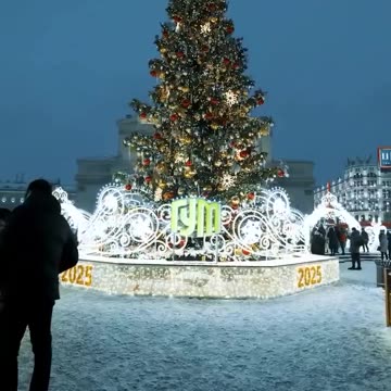 The White Symphony of the Theater Square in Moscow